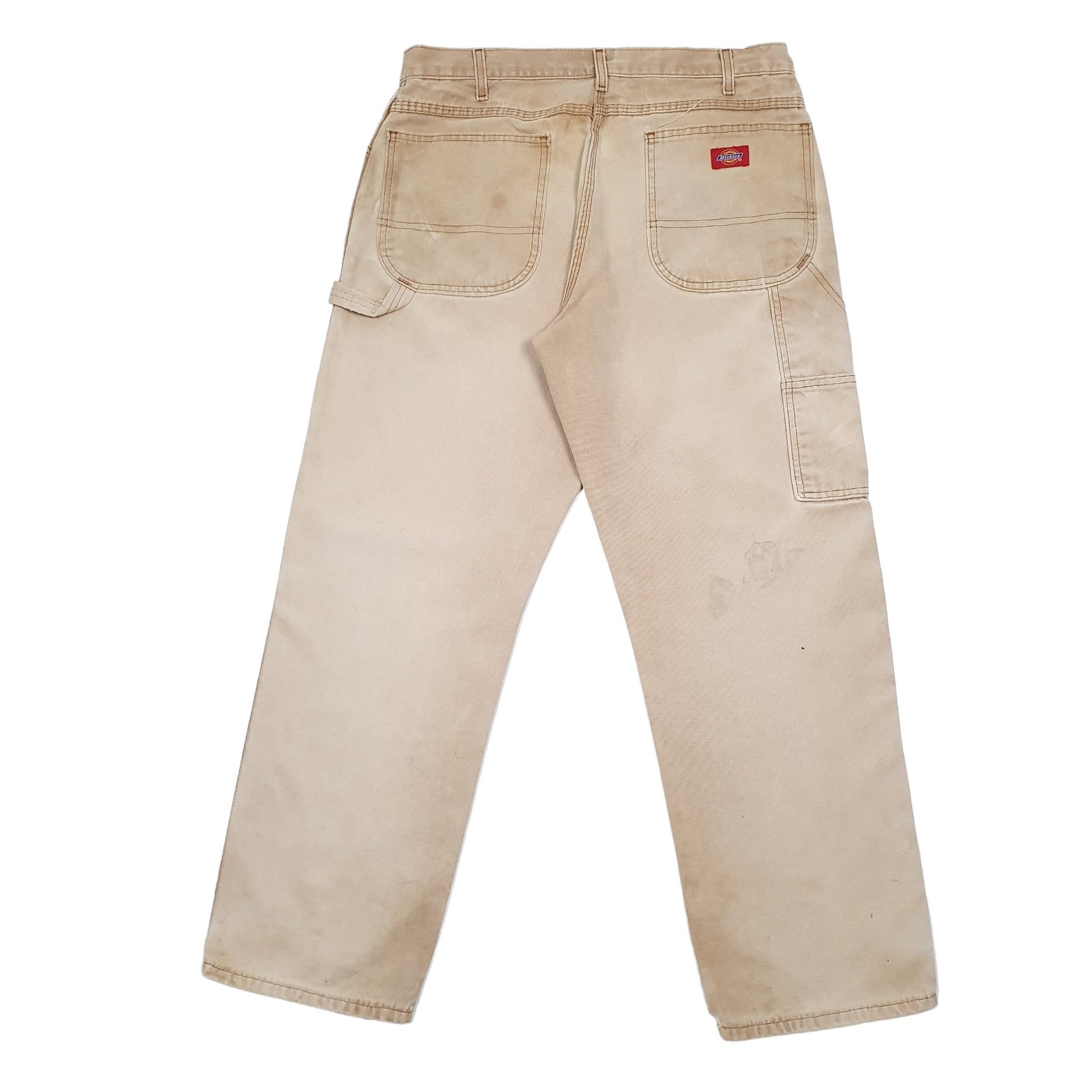 Mens Beige Dickies  Carpenter Trousers