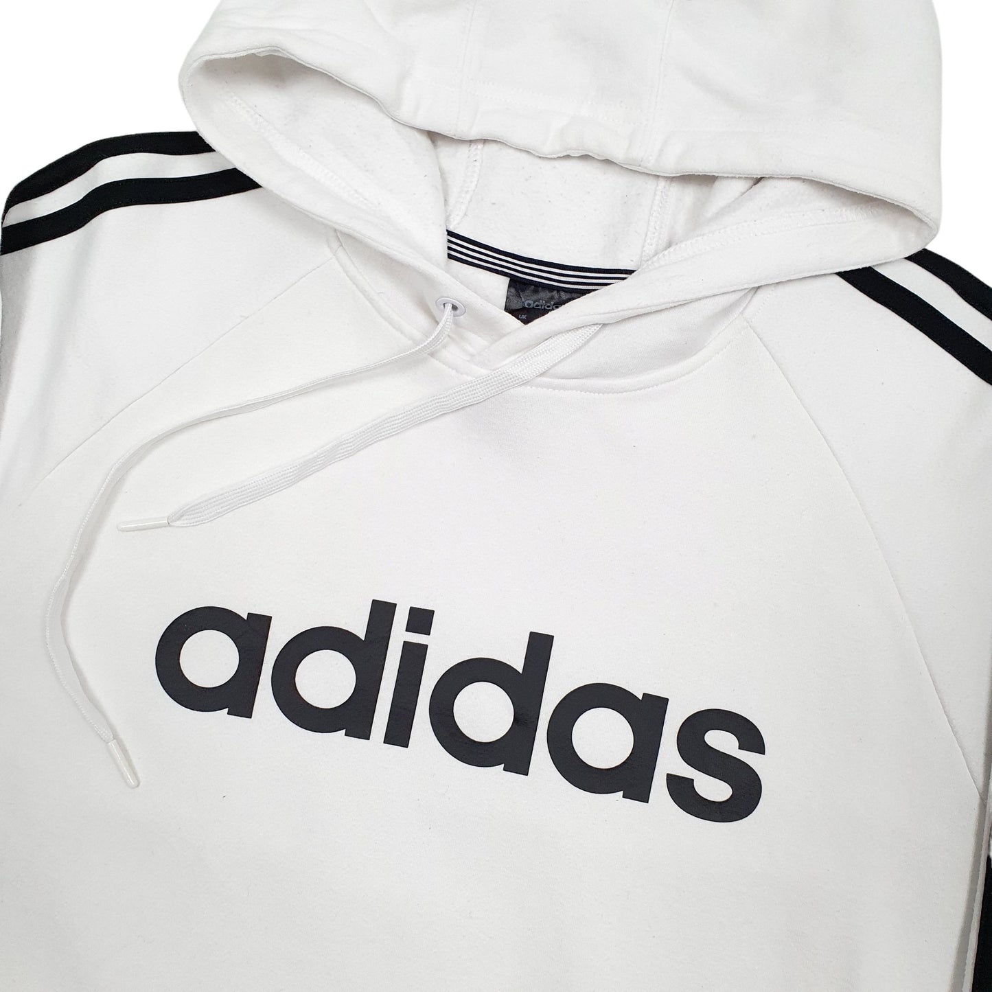 Mens White Adidas  Hoodie Jumper