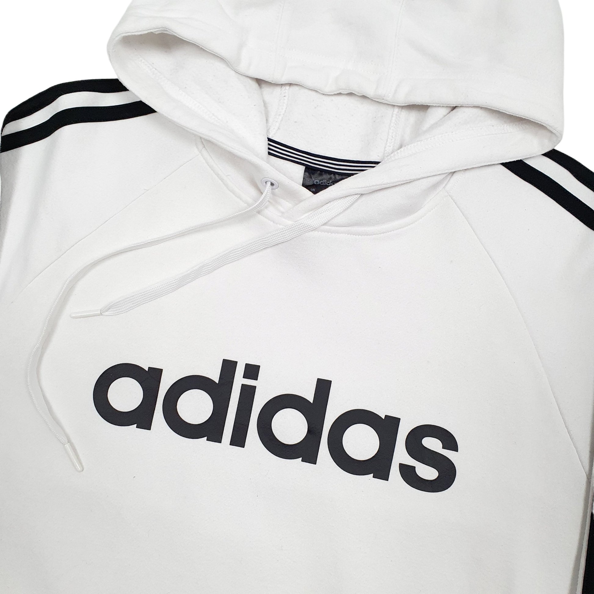 Mens White Adidas  Hoodie Jumper