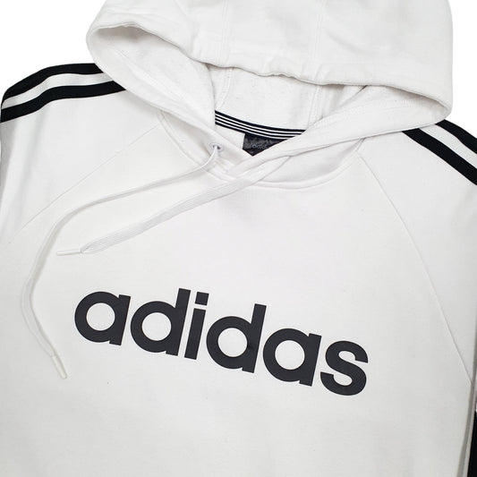 Mens White Adidas  Hoodie Jumper