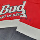 Mens Red Chase Authentics Budweiser Beer Nascar Bud Racing Crewneck Jumper