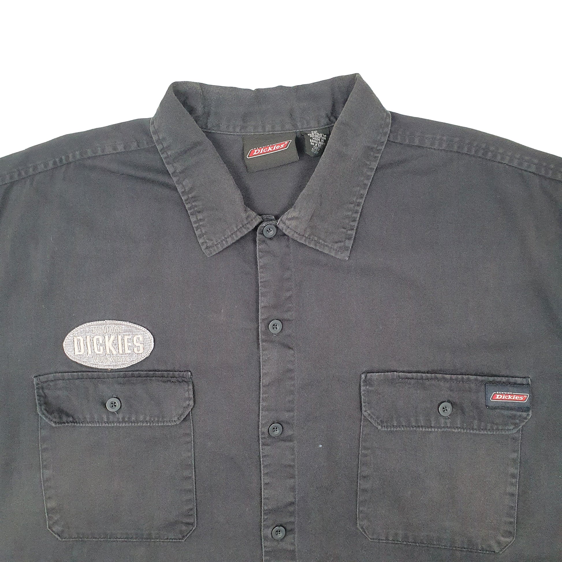 Mens Black Dickies Workwear Short Sleeve Shirt