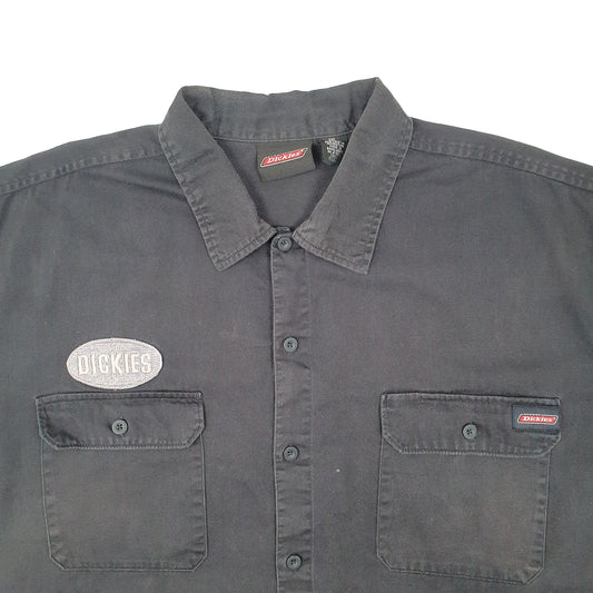 Mens Black Dickies Workwear Short Sleeve Shirt