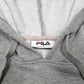 Mens Grey Fila Spellout Hoodie Jumper