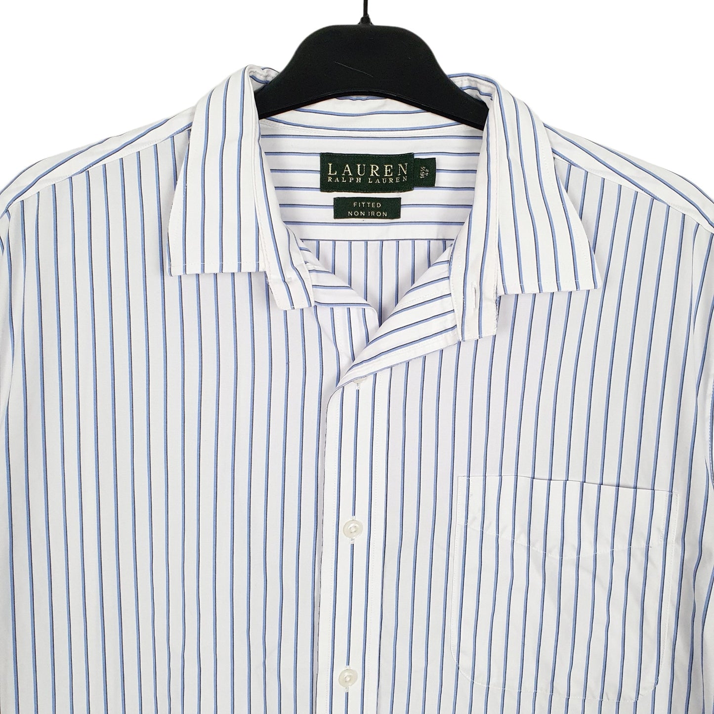 Ralph Lauren Short Sleeve Regular Fit Pinstripe Shirt Blue