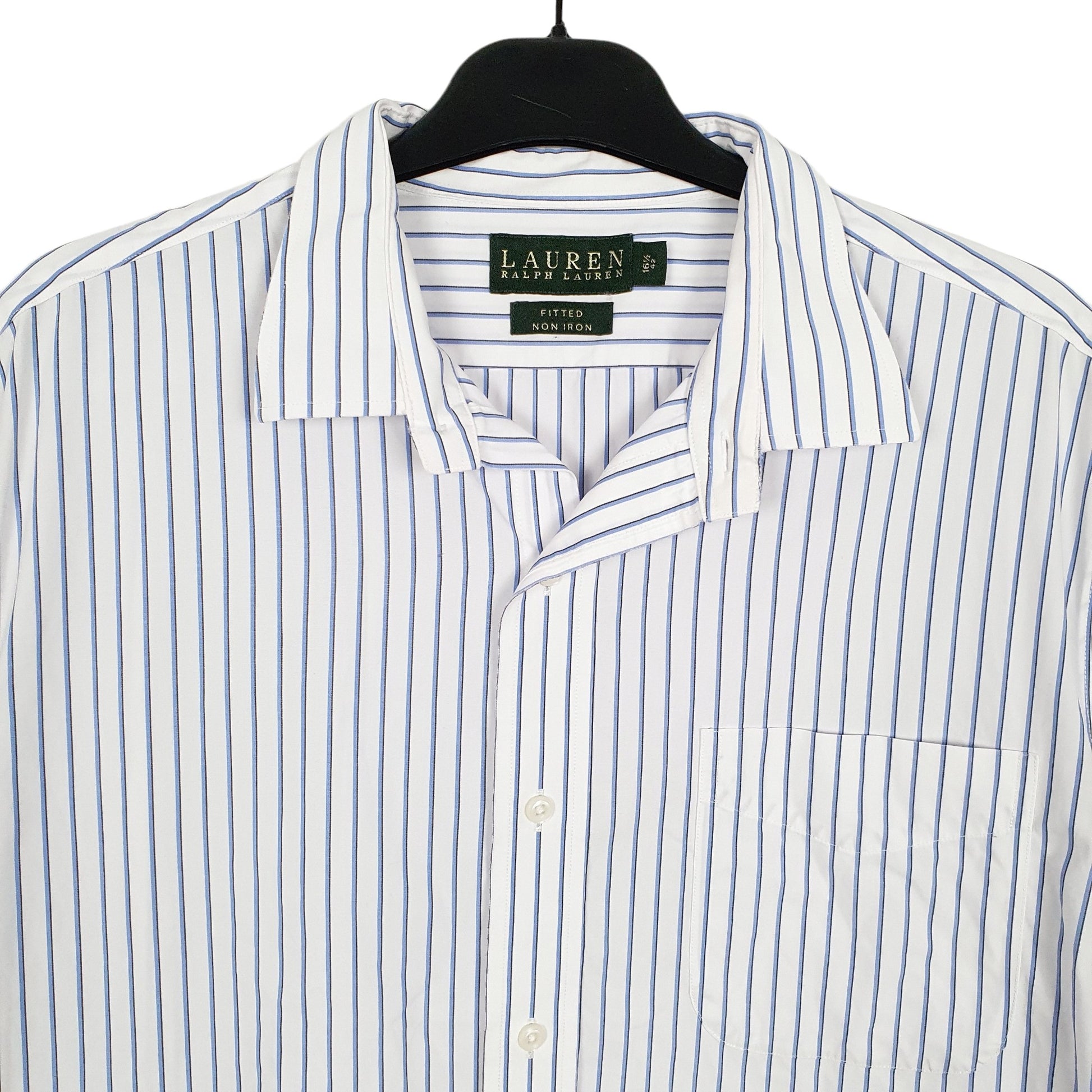 Ralph Lauren Short Sleeve Regular Fit Pinstripe Shirt Blue