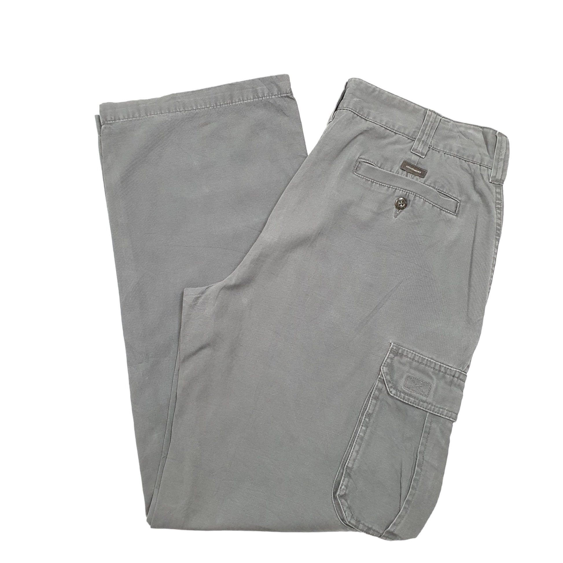 Mens Grey Denver Hayes Combat Pants Cargo Trousers