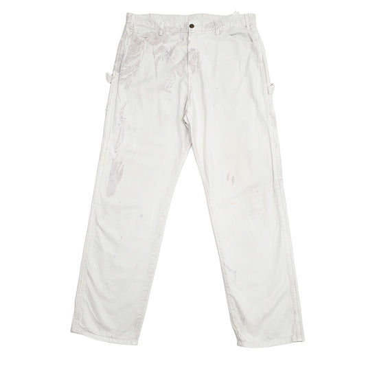 Mens White Dickies  Carpenter Trousers