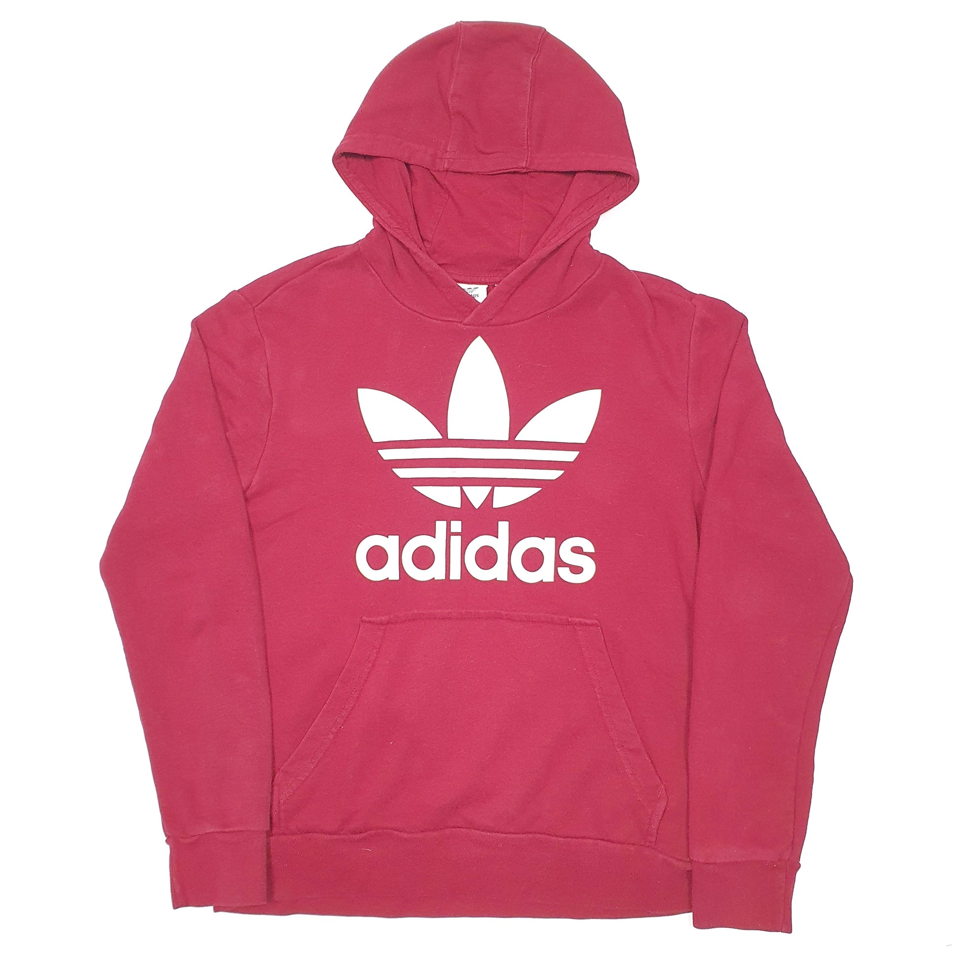 Womens Burgundy Adidas  Hoodie Jumper