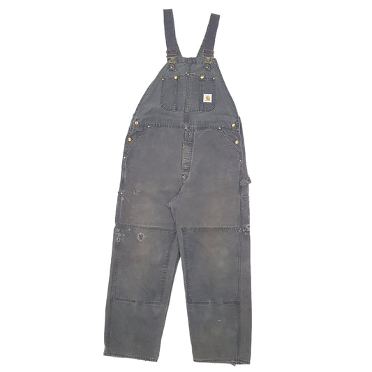 Mens Grey Carhartt Vintage 1990s Made in USA Union Made Double Knee Dungaree Trousers