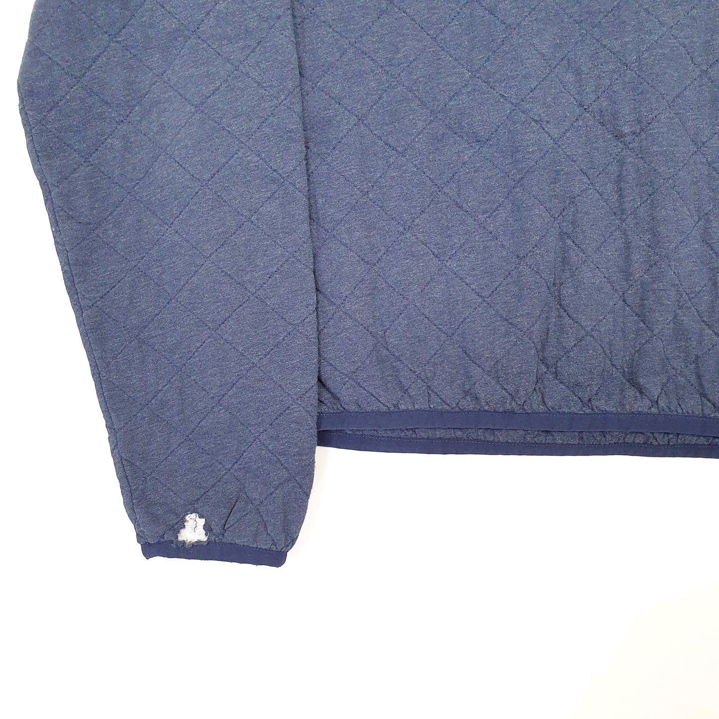 Mens Navy Patagonia Organic Quilted Snap T Synchilla Quarter Zip Jumper