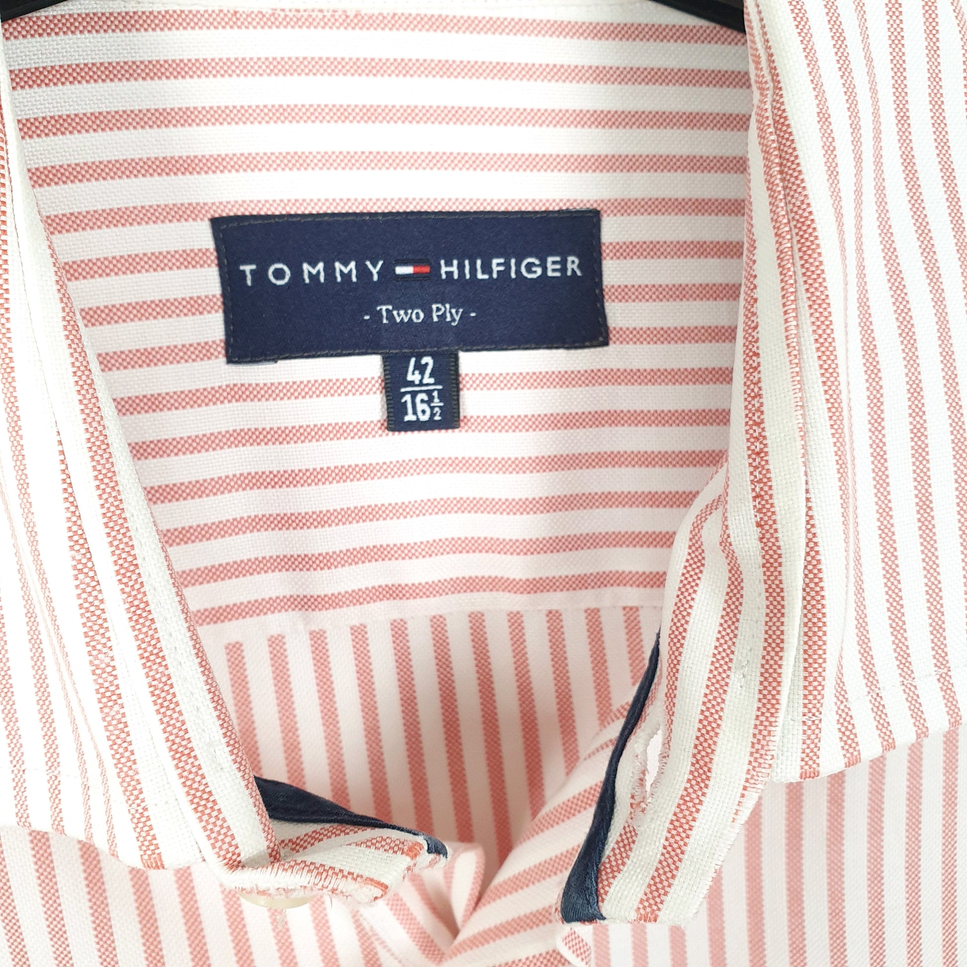 Tommy Hilfiger Long Sleeve Regular Fit Striped Shirt White