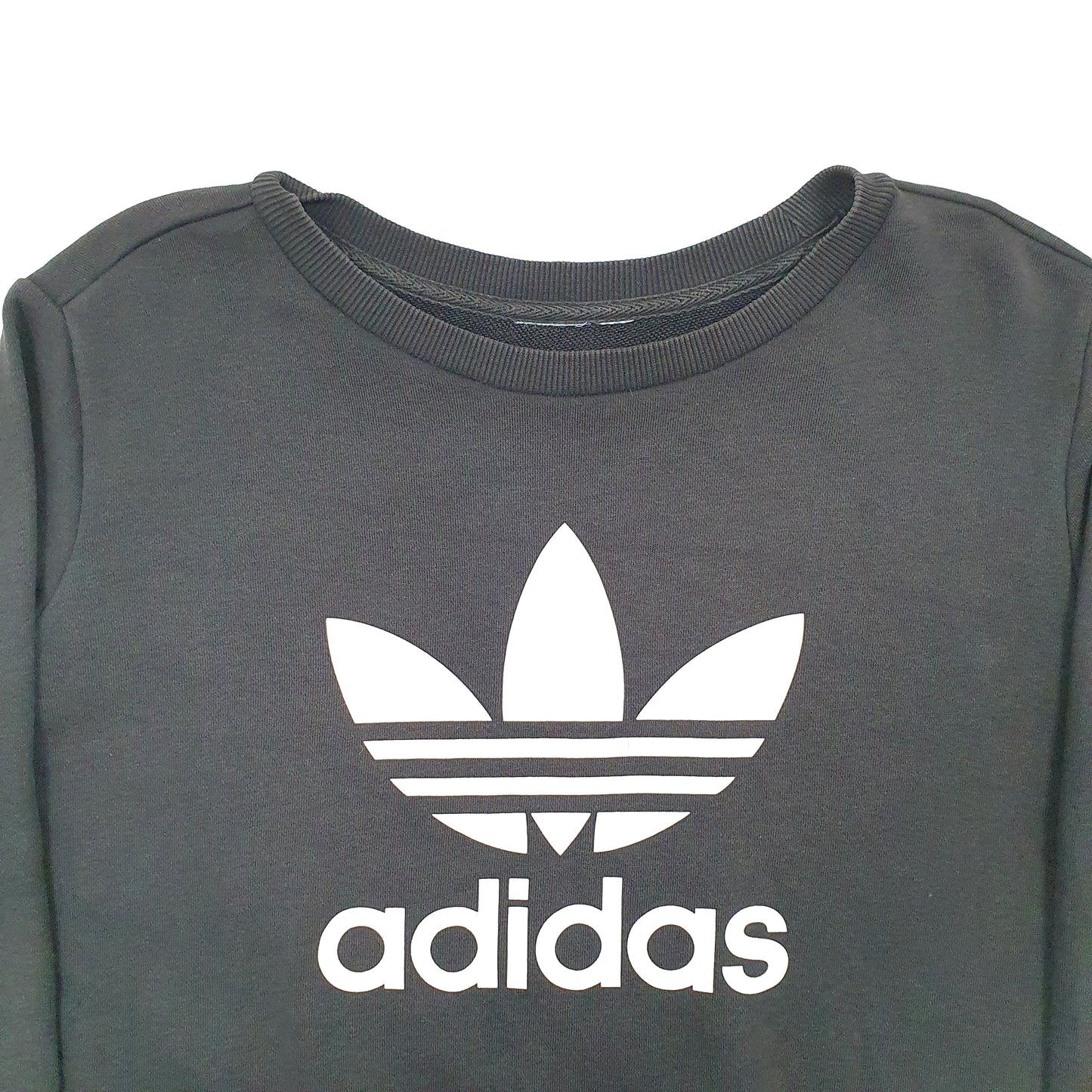 Mens Black Adidas Originals Spellout Crewneck Jumper