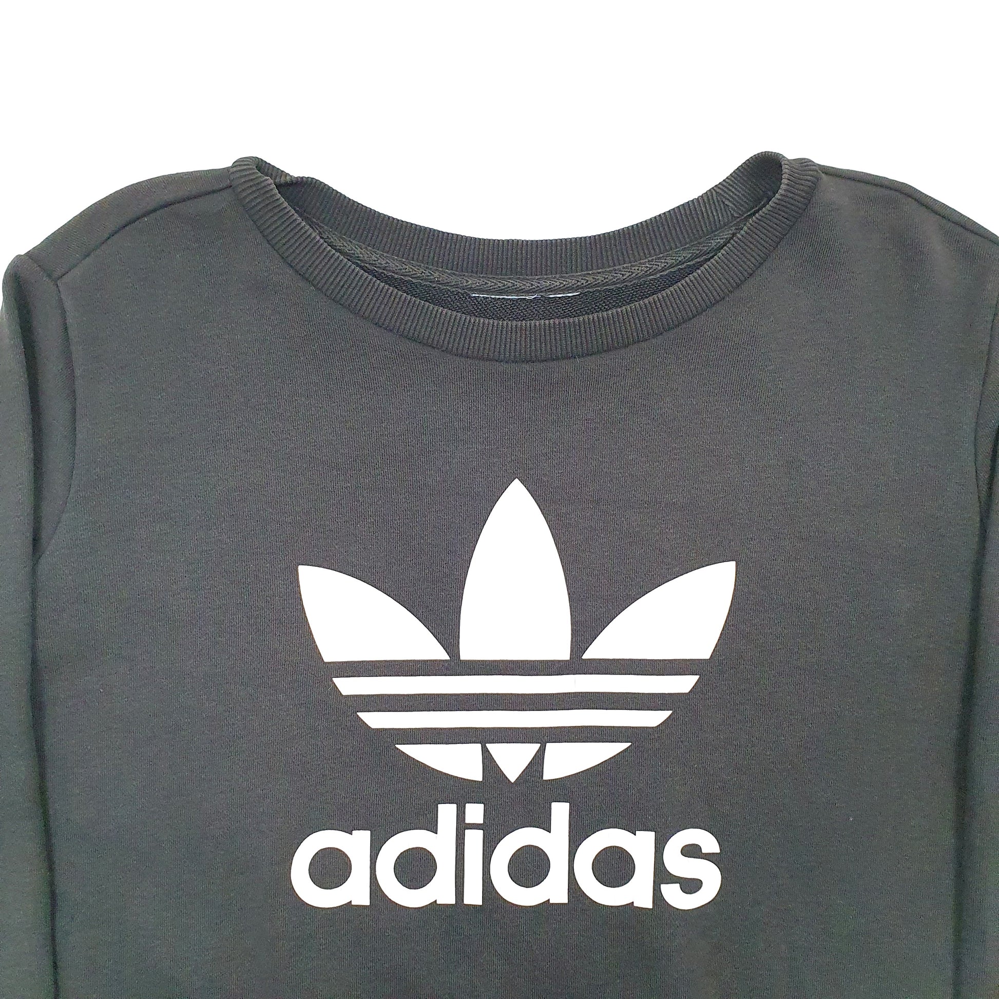 Mens Black Adidas Originals Spellout Crewneck Jumper