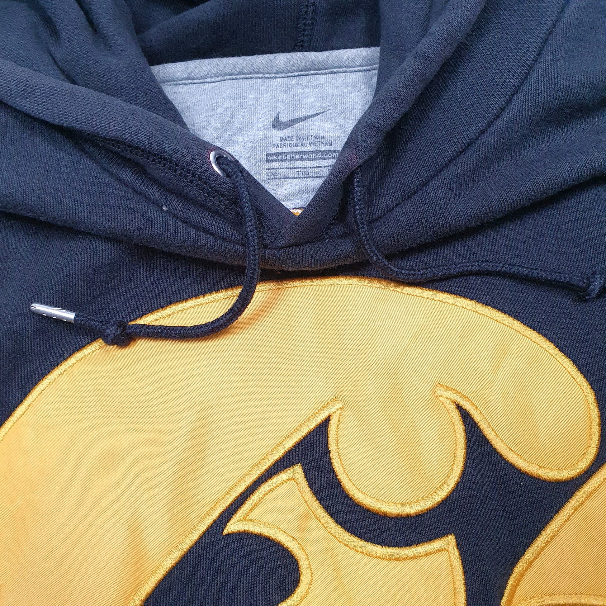 Mens Black Nike University Of Iowa Hawkeyes Football Hoodie Jumper