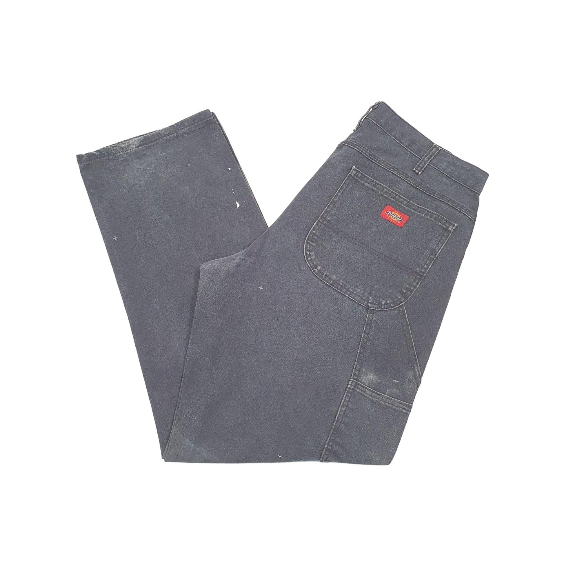 Mens Dickies Black Carpenter Trousers W34 L31 Black