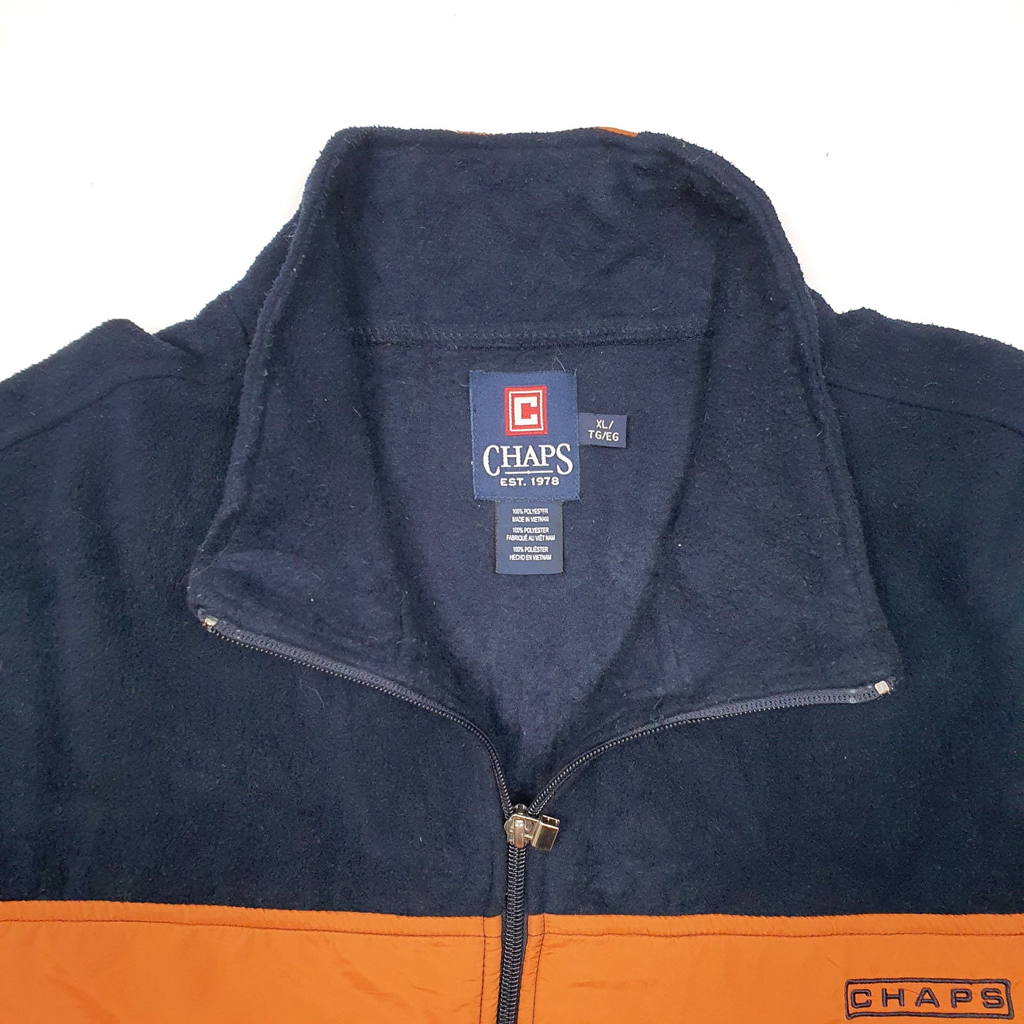 Mens Navy Chaps  Full Zip Jumper