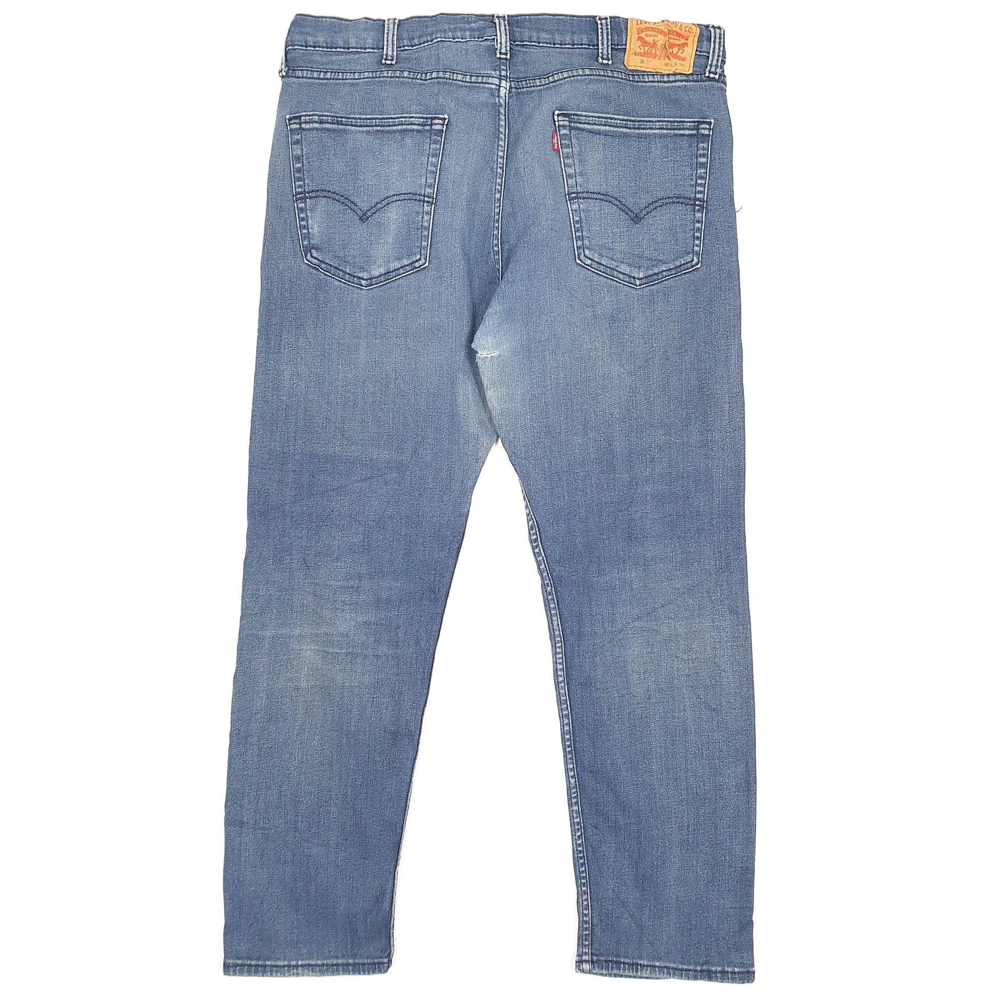 Levis 502 Regular Fit Tapered Repair Needed Jeans W38 L27 Blue