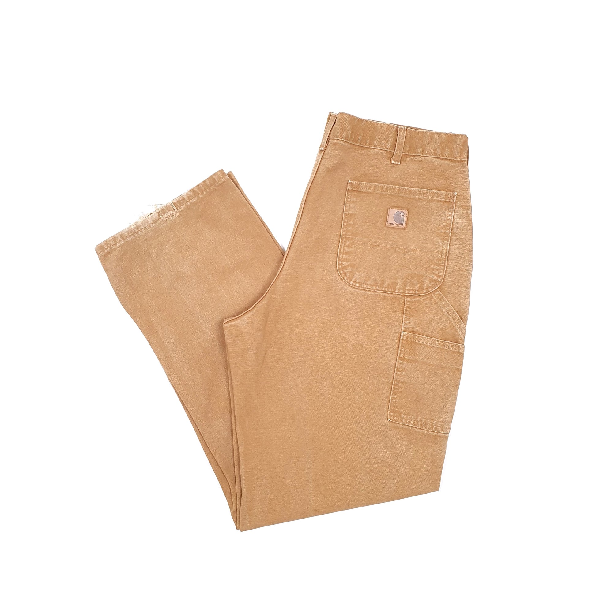 Mens Carhartt Brown Carpenter Trousers W36 L34 Brown