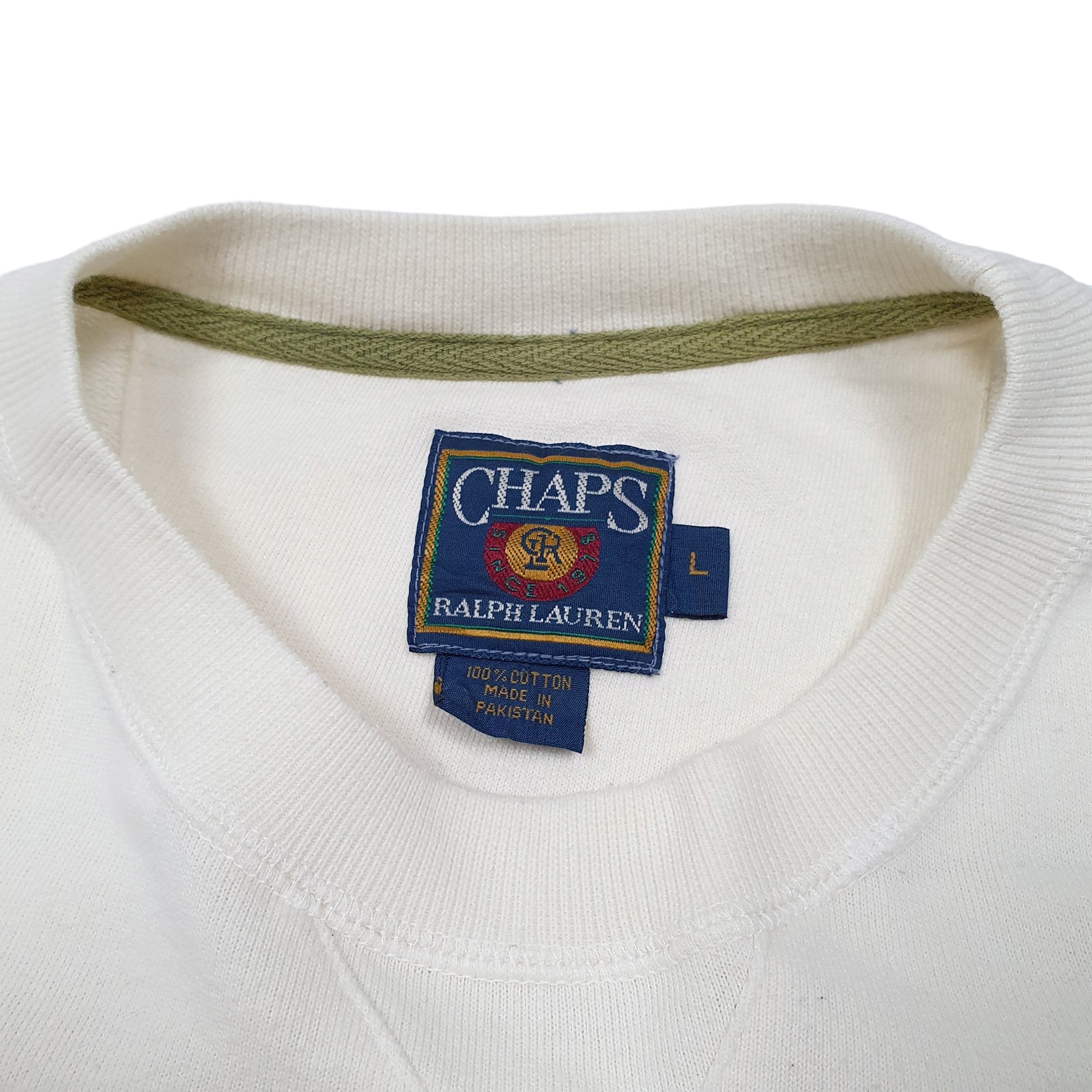 Mens Cream Ralph Lauren Chaps  Crewneck Jumper