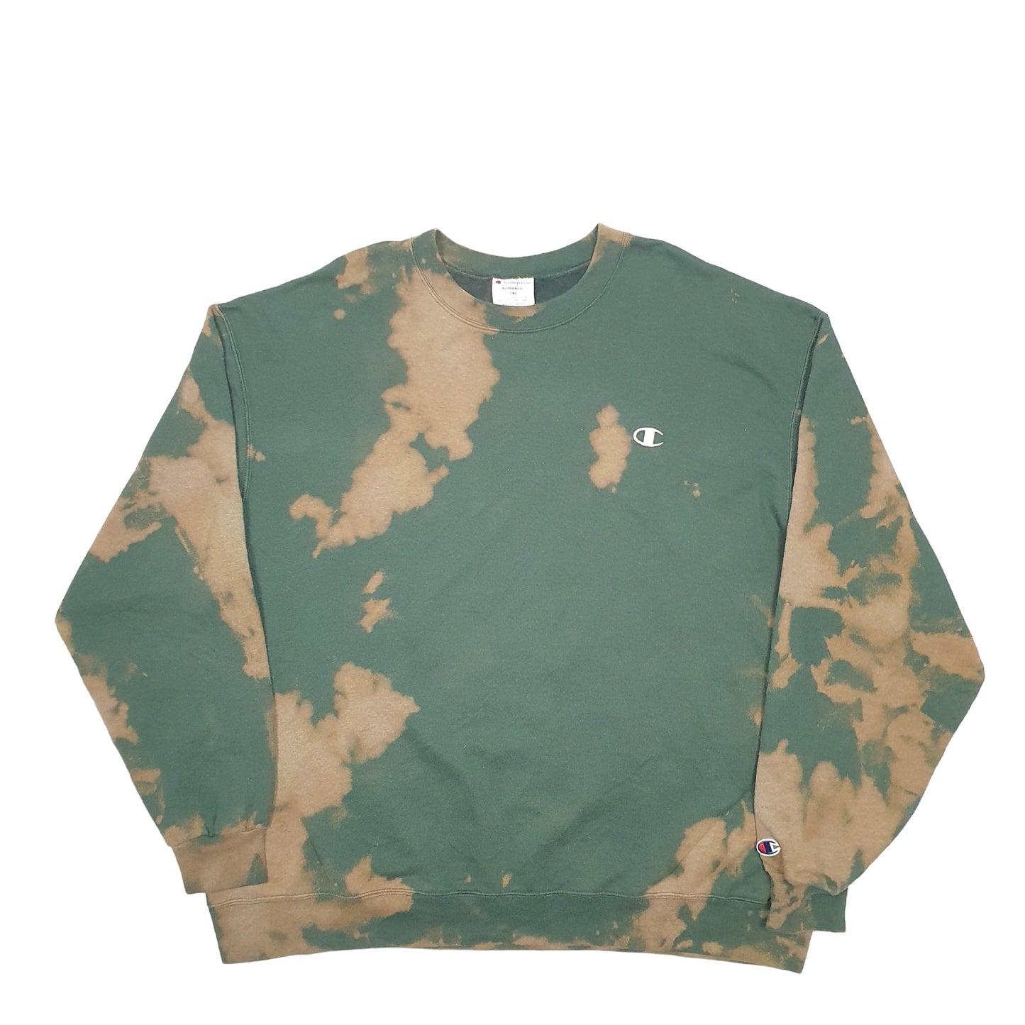 Mens Green Champion  Crewneck Jumper