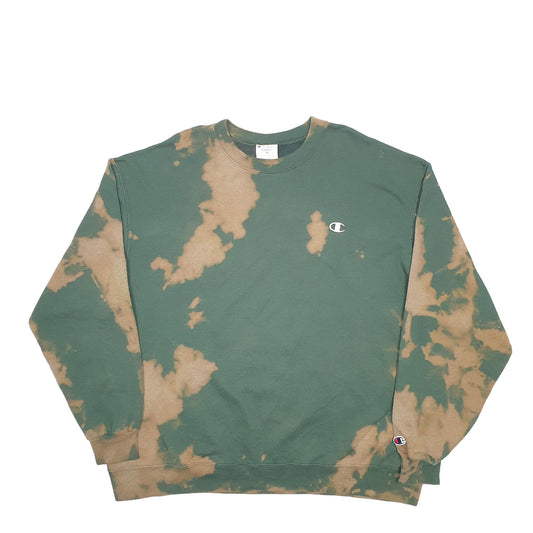 Mens Green Champion  Crewneck Jumper