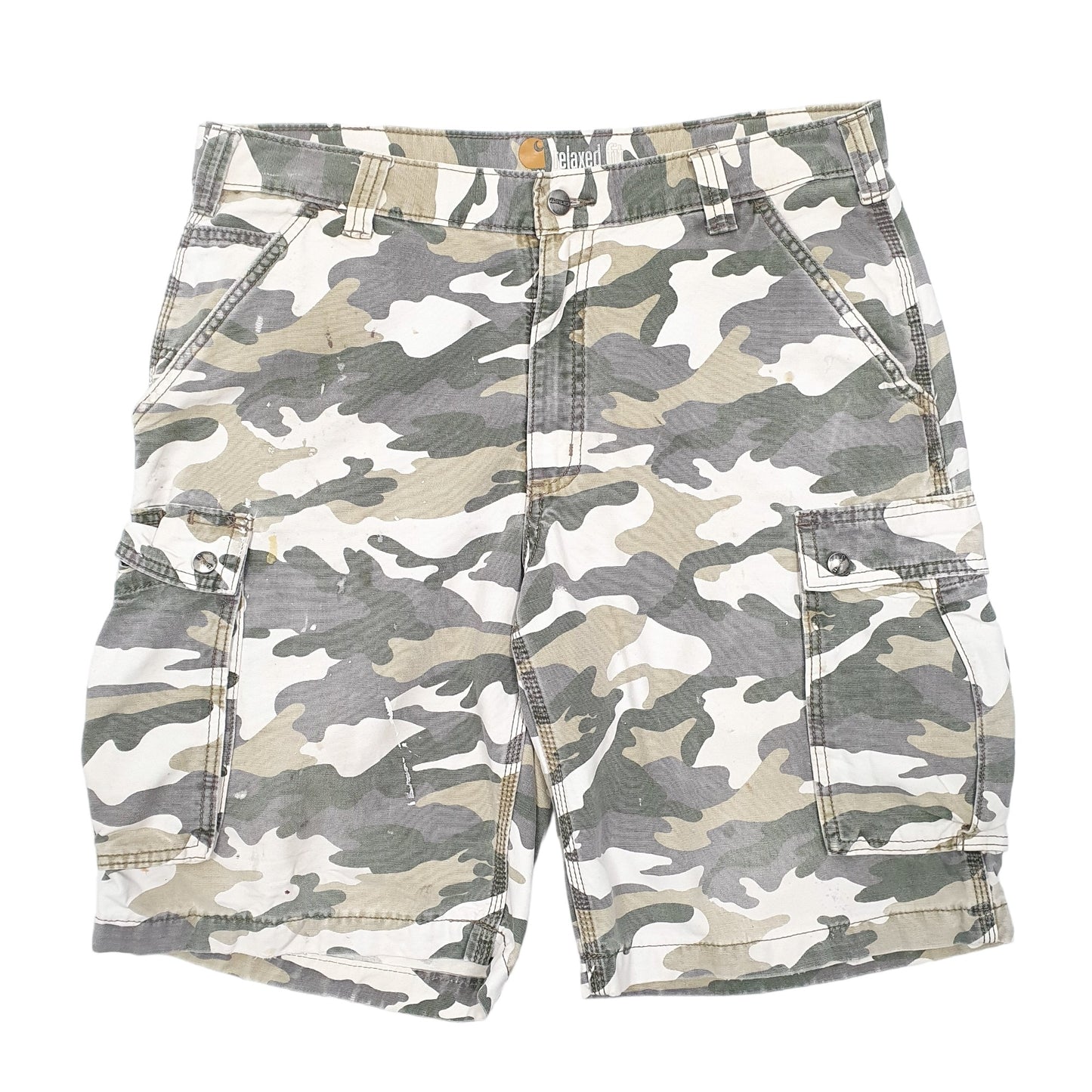 Mens Khaki Carhartt Combat Camouflage Cargo Shorts
