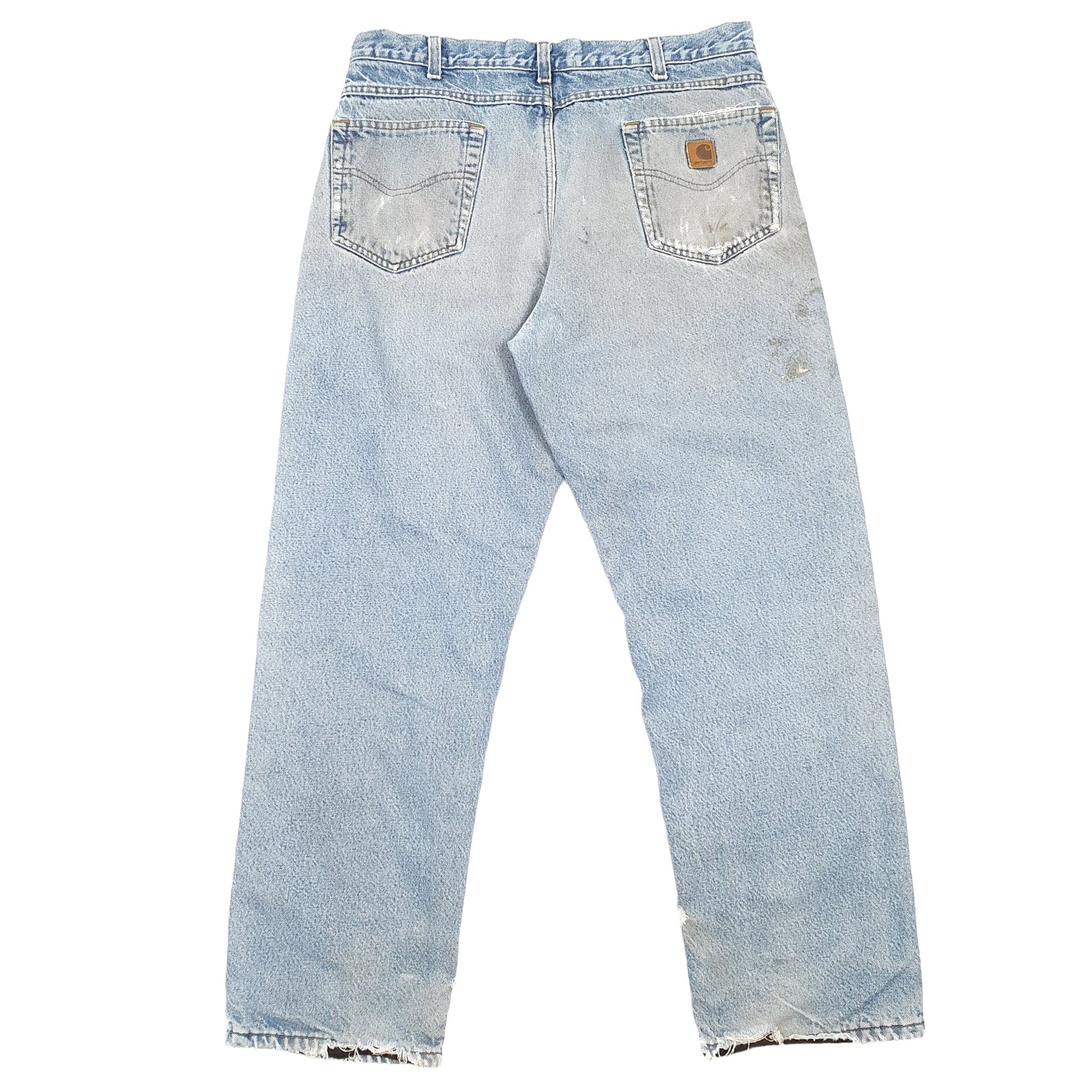 Carhartt Casual Regular Fit Thermal Lined Jeans W36 L31 Blue