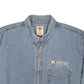 Mens Blue Dickies Denim Shacket Workwear Long Sleeve Shirt