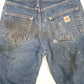 Carhartt Casual Regular Fit Lined Jeans W30 L30 Blue