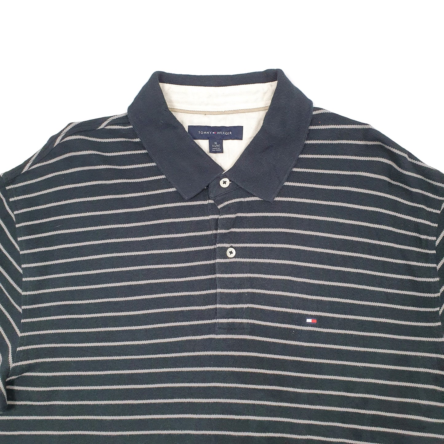 Mens Black Tommy Hilfiger  Short Sleeve Polo Shirt