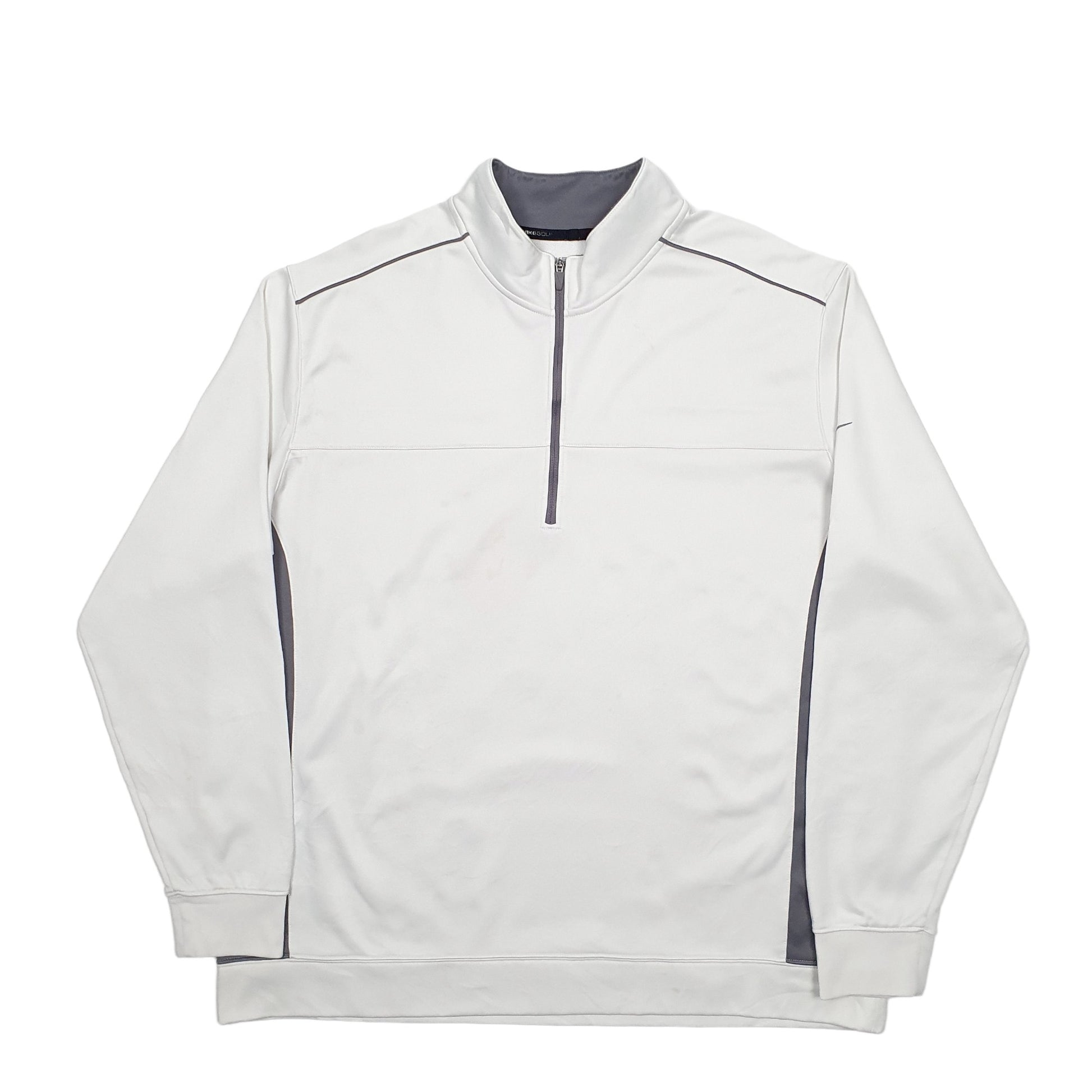Mens White Nike  Quarter Zip Jumper