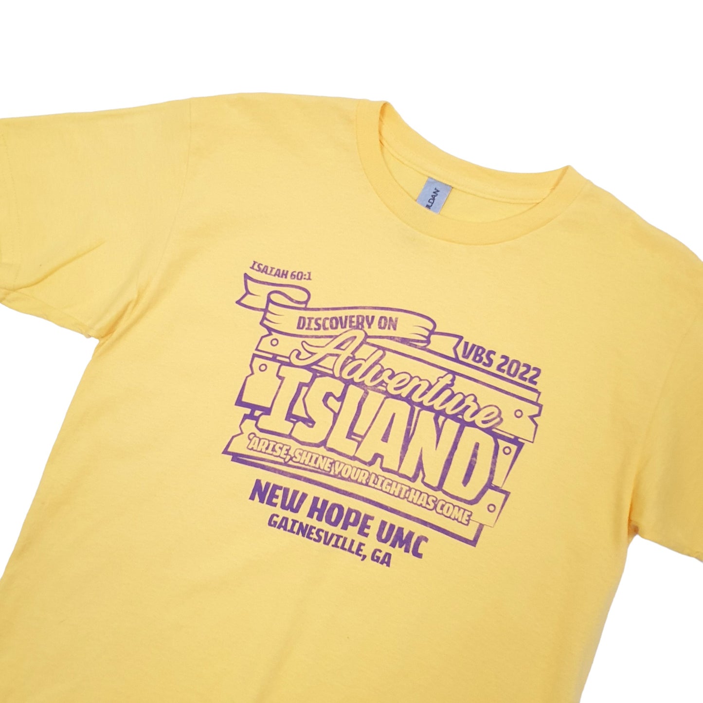 Gildan Adventure Island Gainesville GA Short Sleeve T Shirt Yellow
