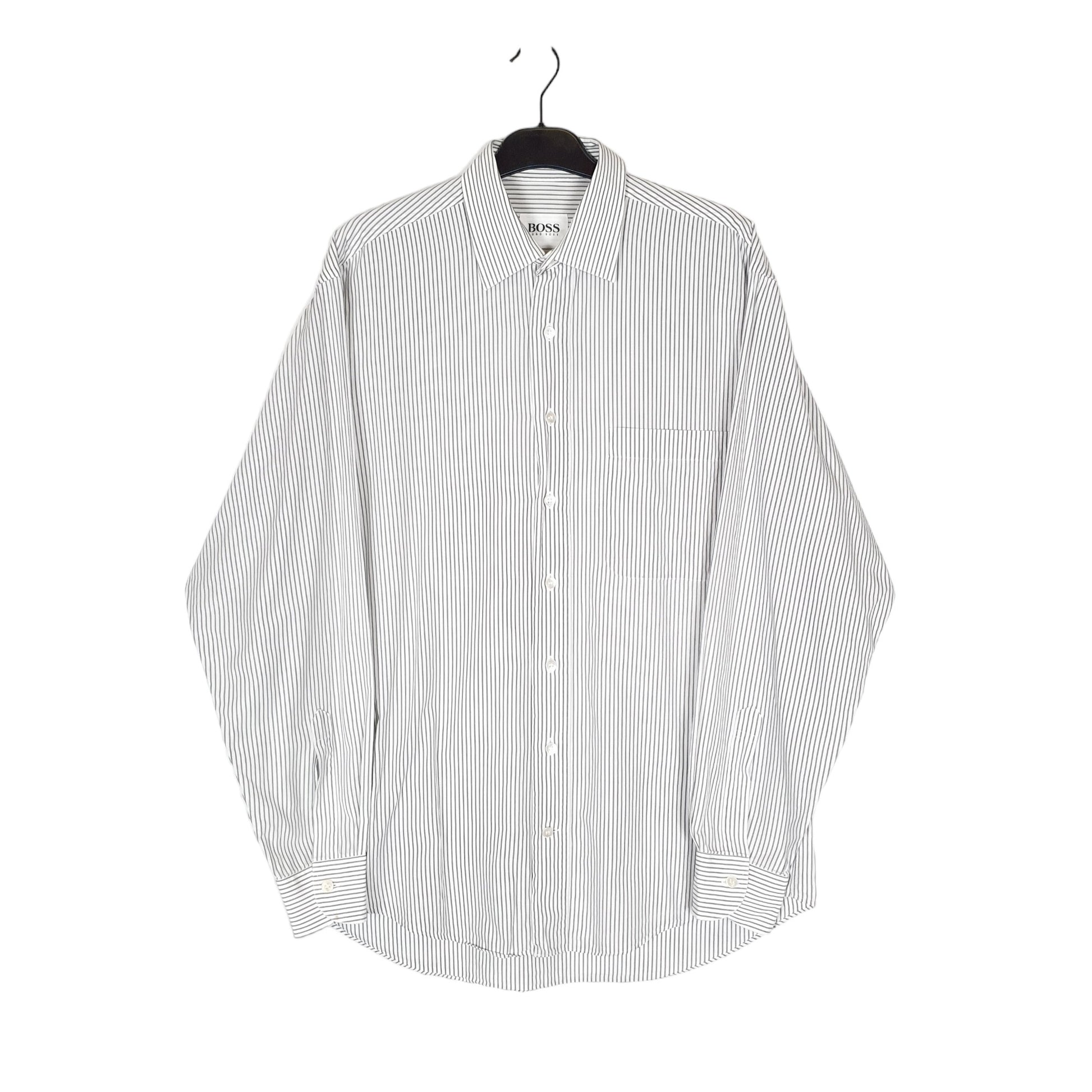 Hugo Boss Long Sleeve Regular Fit Striped Shirt White