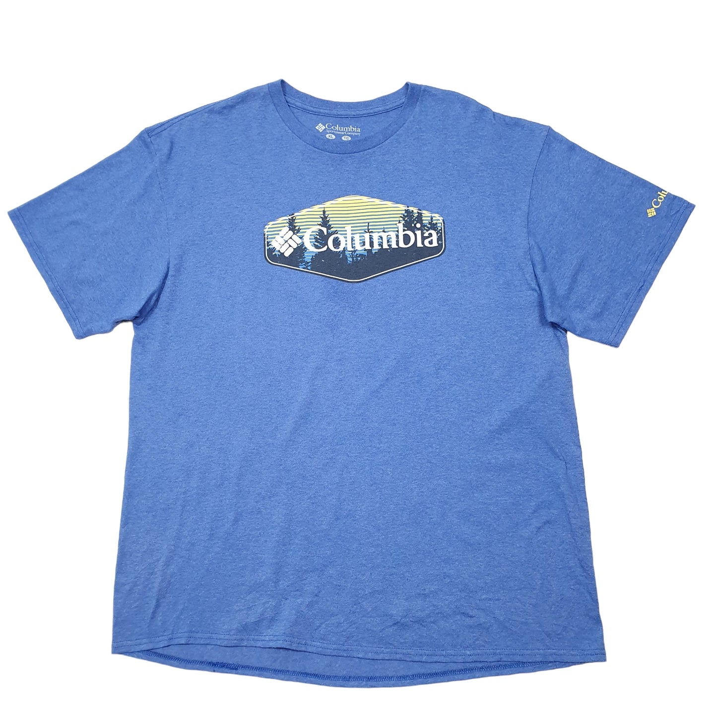 Mens Blue Columbia Sportswear  Short Sleeve T Shirt