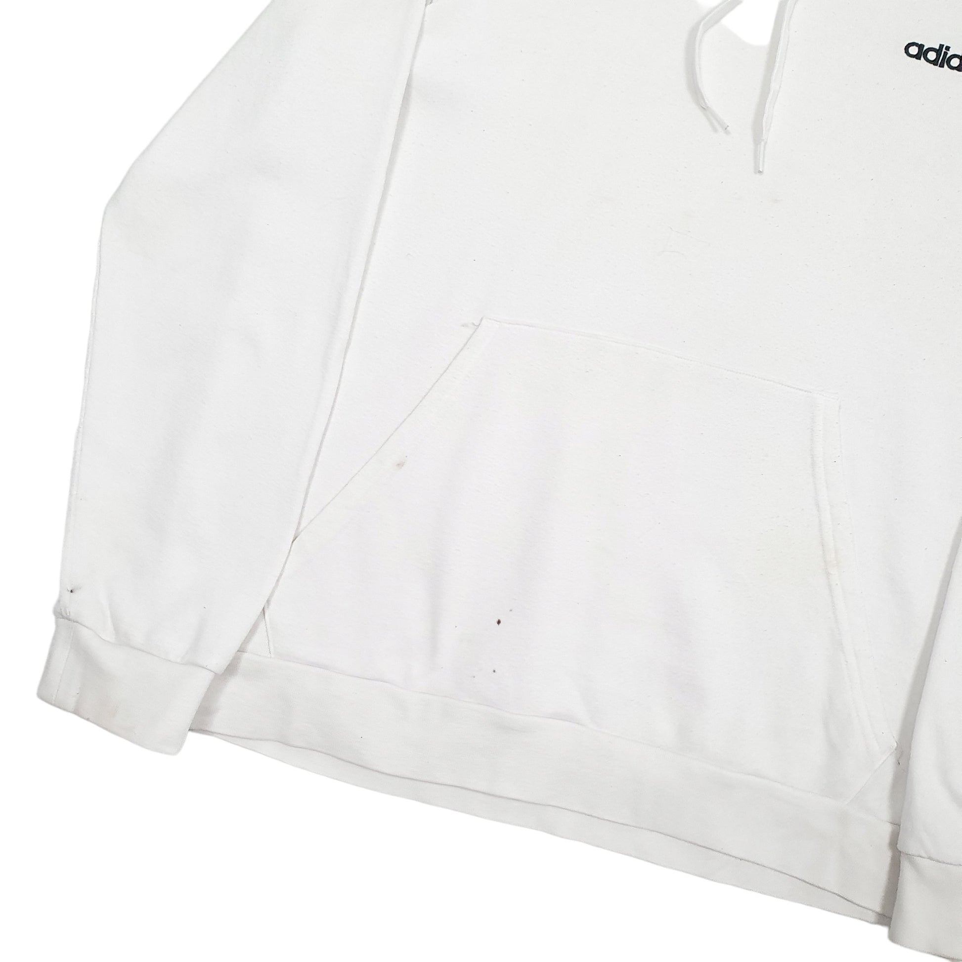 Mens White Adidas  Hoodie Jumper