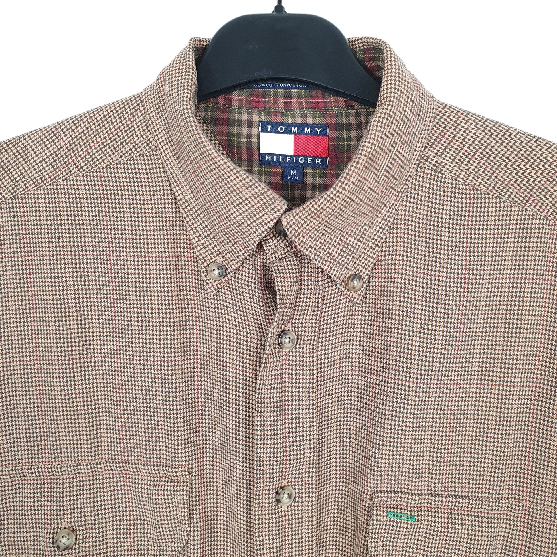 Tommy Hilfiger Houndstooth Long Sleeve Regular Fit Check Shirt Blue