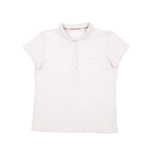 Pink Armani Jeans Short Sleeve Polo Shirt