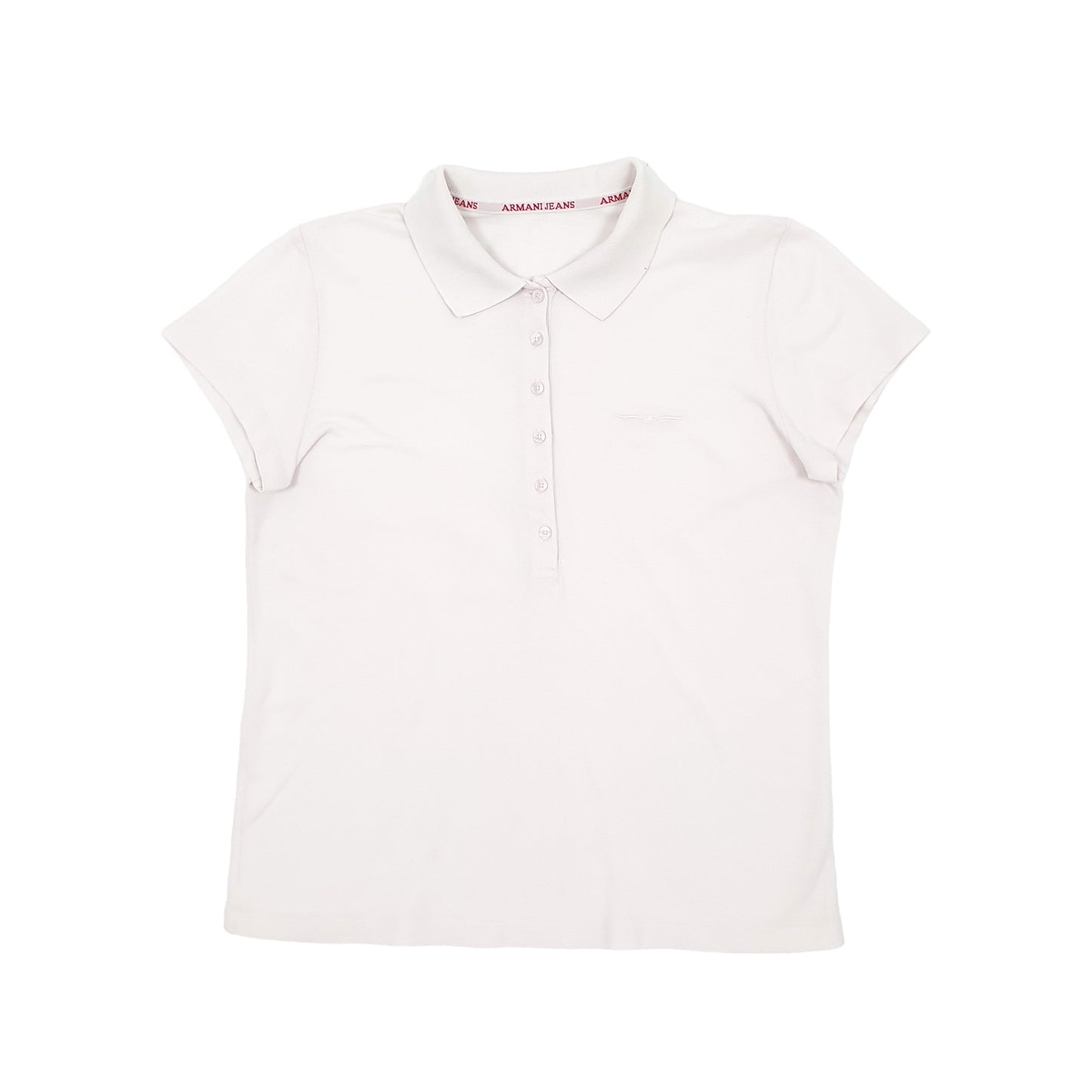 Pink Armani Jeans Short Sleeve Polo Shirt