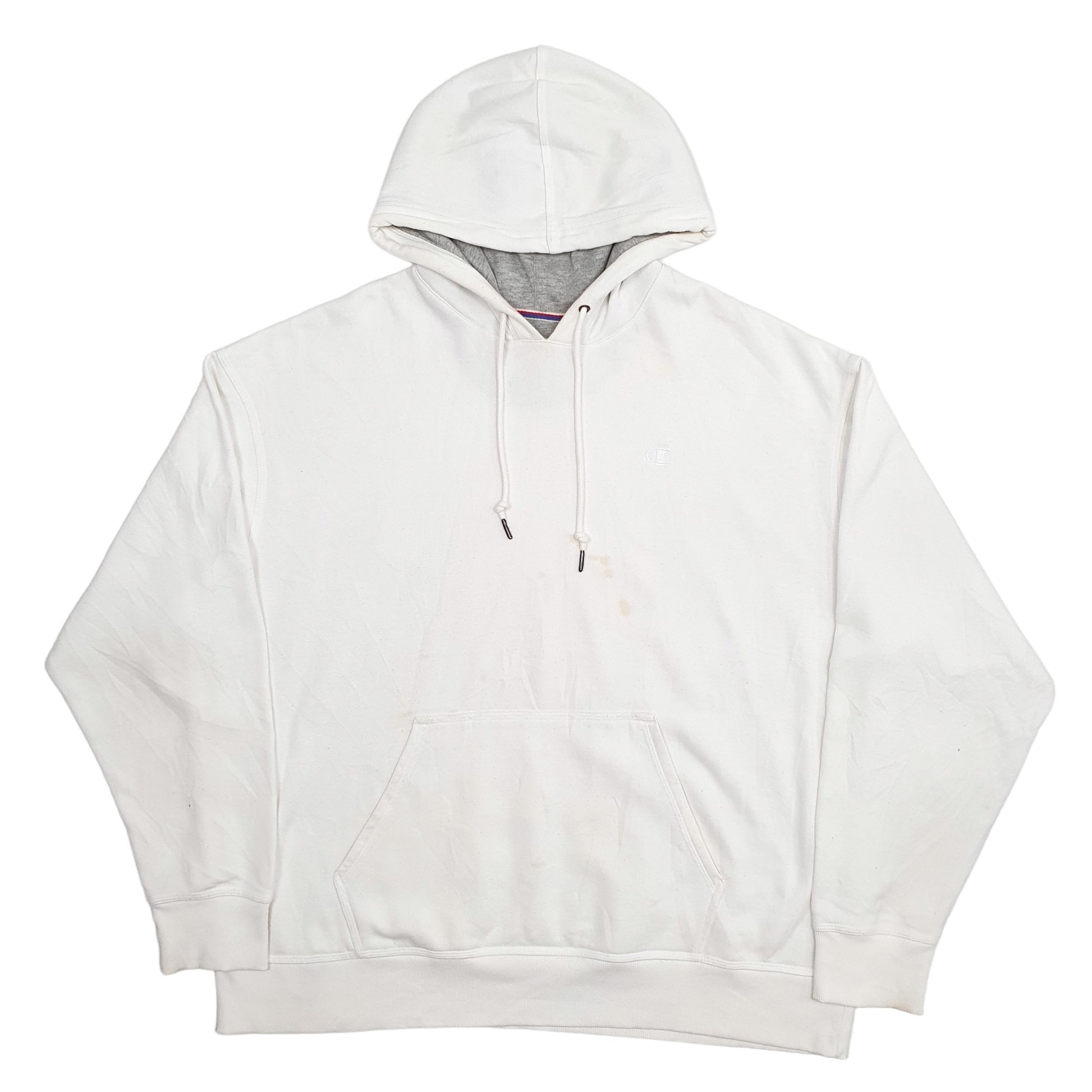 Mens White Champion  Hoodie Jumper