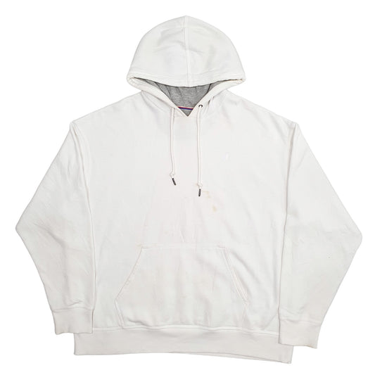 Mens White Champion  Hoodie Jumper