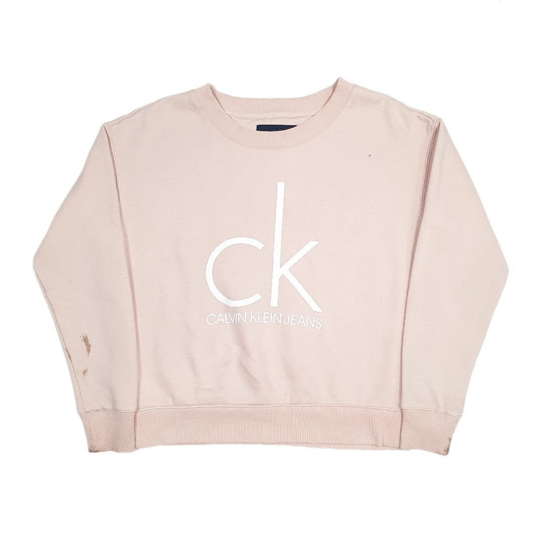 Calvin Klein Spellout Crewneck S Pink