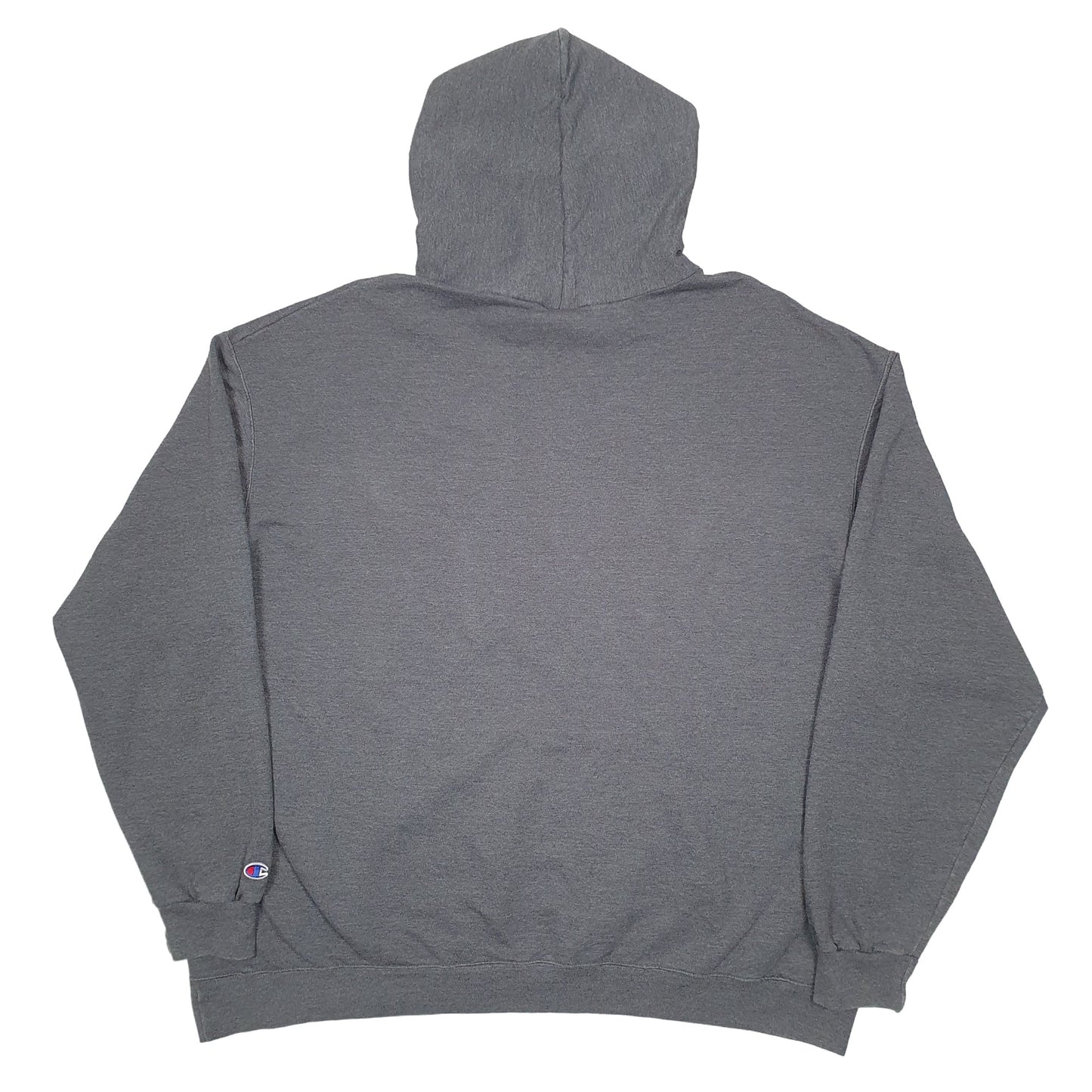 Mens Grey Champion Spellout Hoodie Jumper
