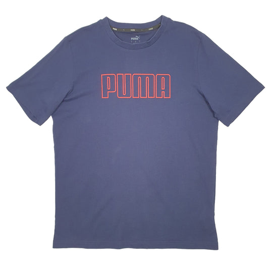 Puma Short Sleeve T Shirt Navy