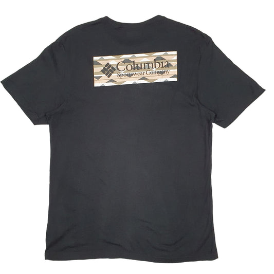 Mens Black Columbia Sportswear  Short Sleeve T Shirt