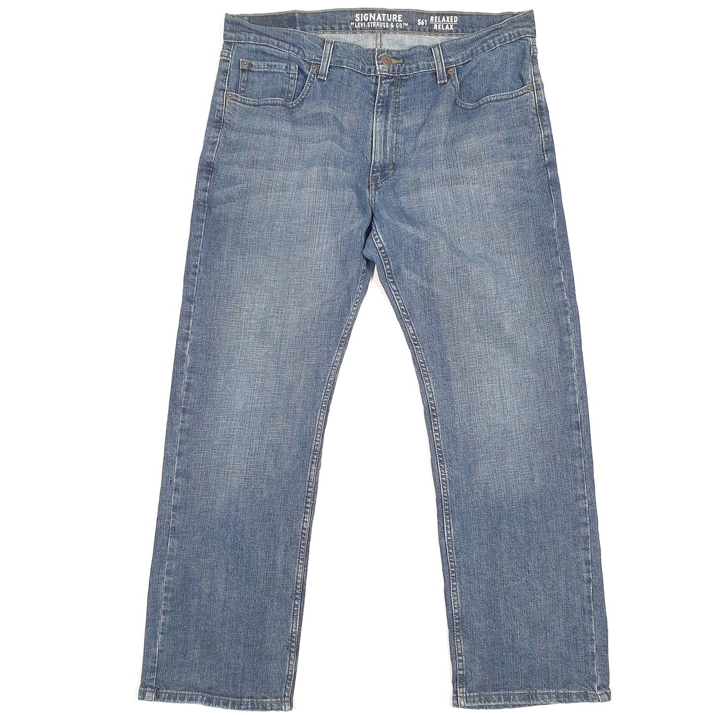Levis Signature Regular Fit Relaxed Jeans W36 L30 Blue
