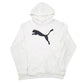 Mens White Puma  Hoodie Jumper