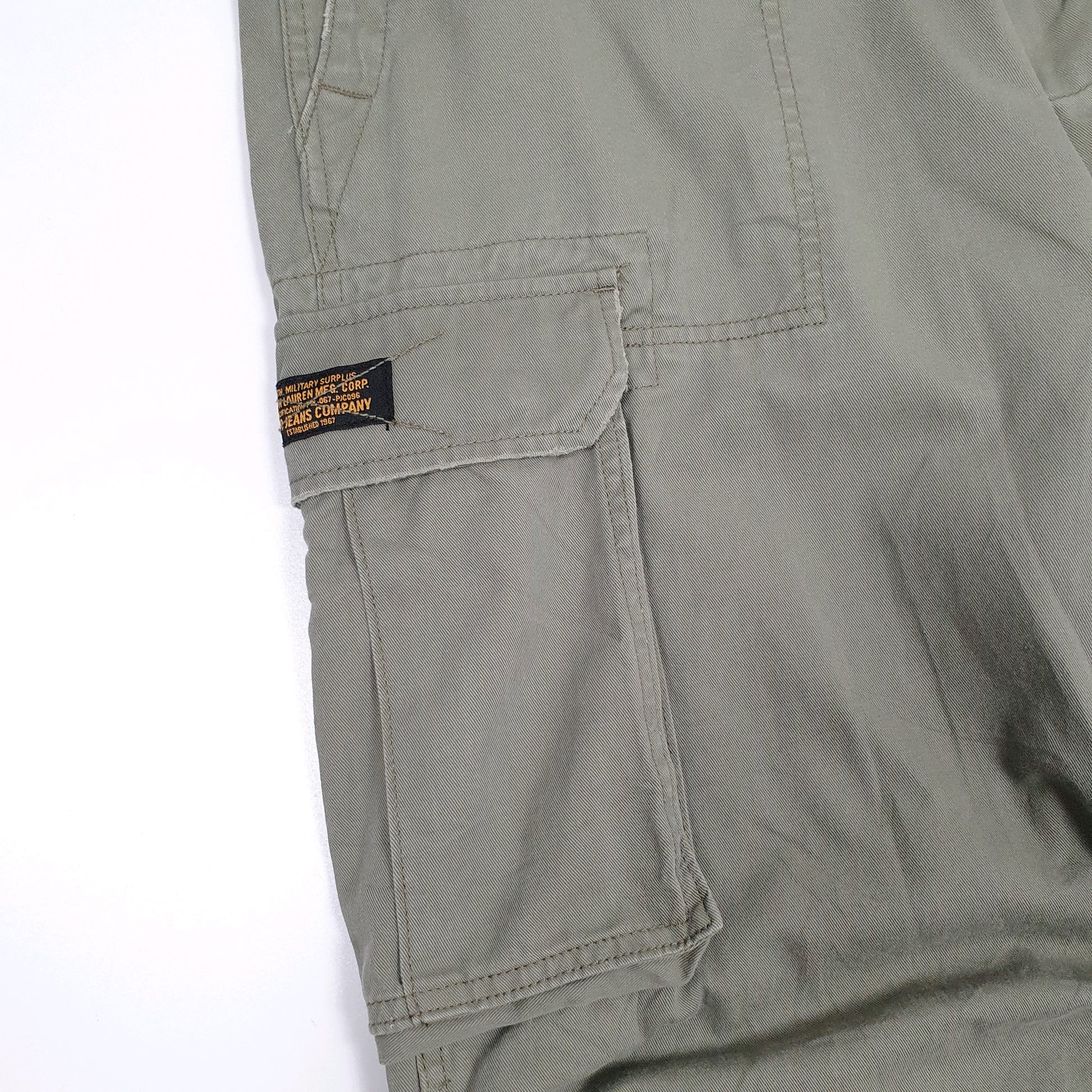 Mens Khaki Polo Ralph Lauren Polo Jeans Co Baggy Cargo Trousers