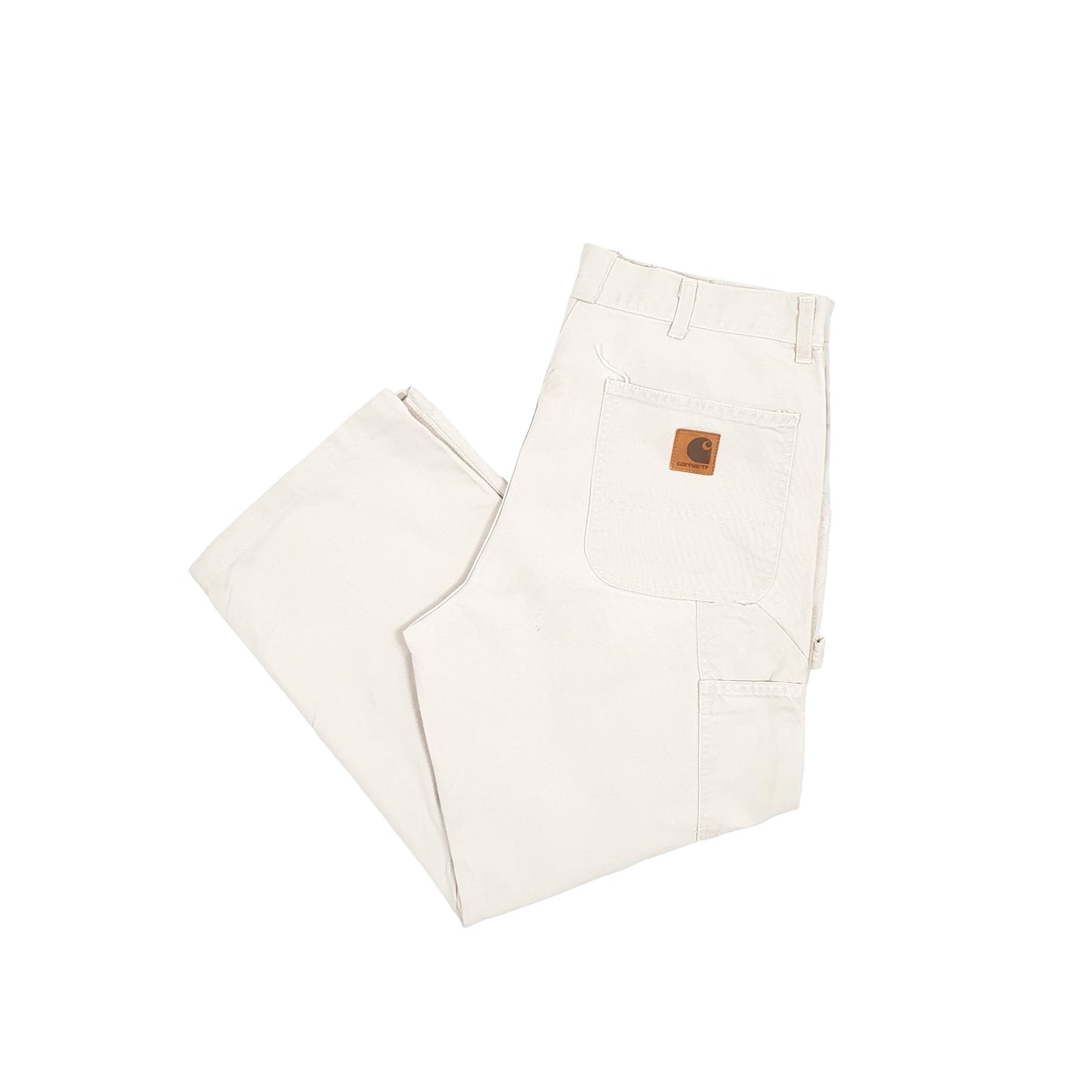 Mens Carhartt Beige Carpenter Trousers W38 L27 Beige