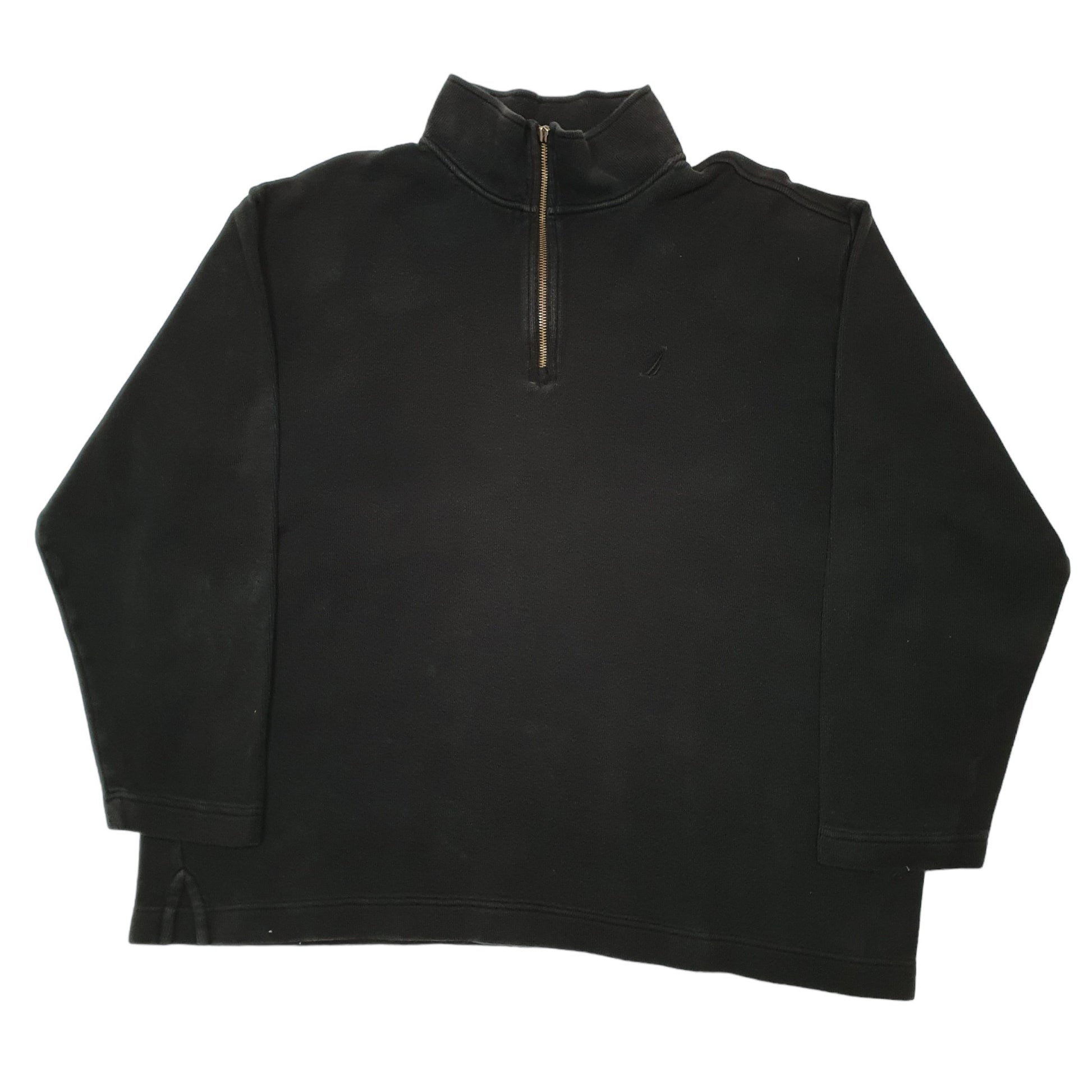 Mens Black Nautica  Quarter Zip Jumper
